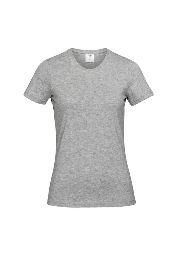 Stedman - Koszulka Damska Classic Heather Fitted T-shirt. Kolor: szary. Sport: turystyka piesza