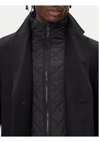 Hugo - HUGO Płaszcz wełniany Milogan2541 50546546 Czarny Regular Fit. Kolor: czarny. Materiał: wełna
