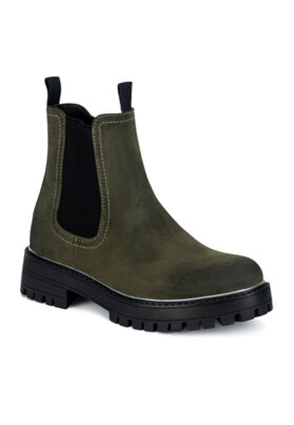 Jenny Fairy Botki WS13202-05 Khaki. Kolor: brązowy. Materiał: skóra