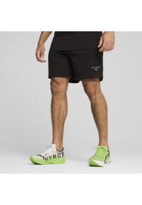 Puma - Męskie szorty dresowe PUMA × HYROX PUMA Black. Kolor: czarny. Materiał: dresówka. Długość: krótkie. Sezon: lato. Sport: fitness