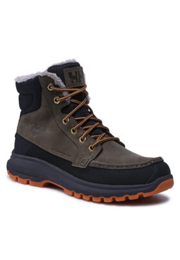 Helly Hansen Śniegowce Garibaldi V3 11422_431 Khaki. Kolor: brązowy. Materiał: skóra, nubuk