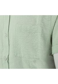 Weekendowa Koszula Męska z Kory Bawełnianej - Brave Soul - Miętowa Zieleń. Kolor: miętowy. Materiał: bawełna. Styl: sportowy #6
