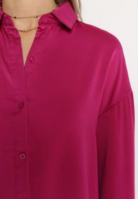 Born2be - Fuksjowa Koszula na Guziki o Przedłużonym Kroju Alephio. Kolor: różowy. Materiał: materiał. Długość: długie. Styl: elegancki #6