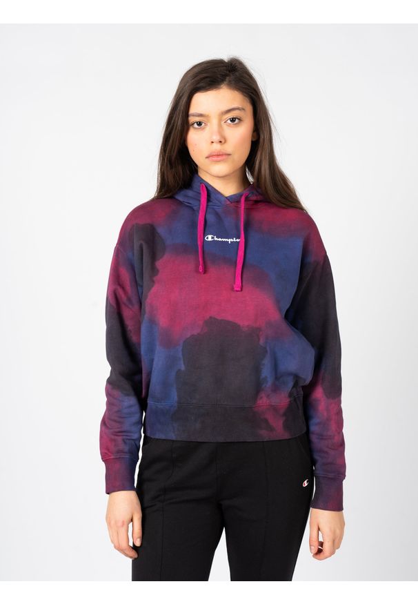 Champion Bluza | 115744 | Kobieta | Granatowy. Okazja: na co dzień. Kolor: niebieski. Materiał: bawełna, poliester. Wzór: nadruk. Styl: klasyczny, sportowy, casual
