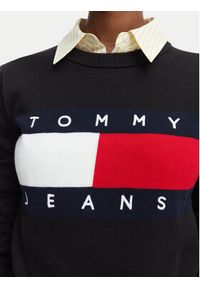 Tommy Jeans Sweter Flag DW0DW22930 Czarny Regular Fit. Kolor: czarny. Materiał: bawełna #2