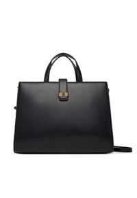 TOMMY HILFIGER - Tommy Hilfiger Torebka Th Heritage Satchel AW0AW18287 Czarny. Kolor: czarny. Materiał: skórzane #5