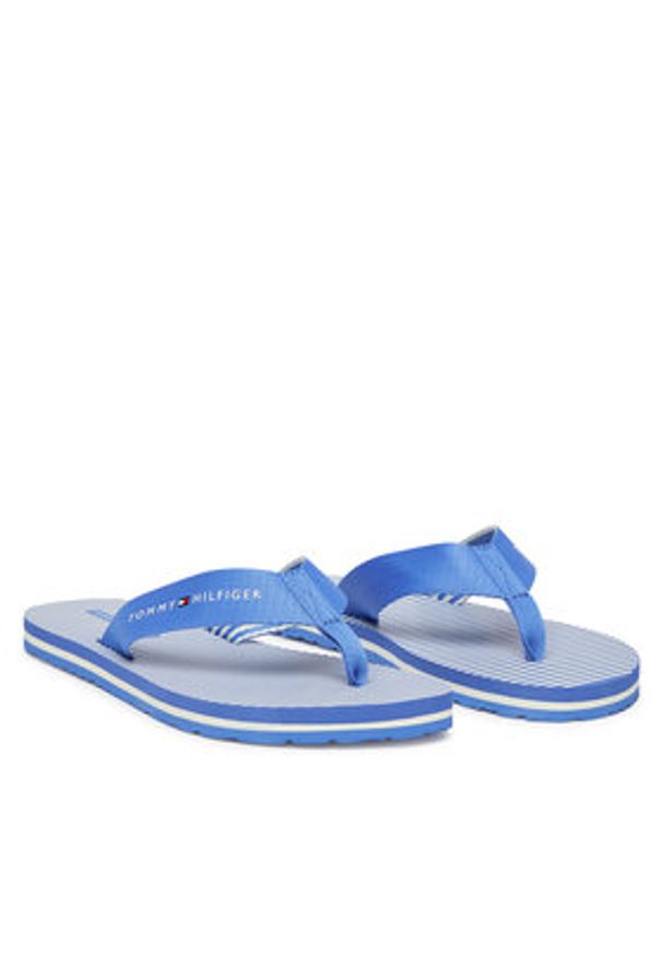 TOMMY HILFIGER - Tommy Hilfiger Japonki Th Ithaca Stripe Summer Sandal FW0FW09192 Niebieski. Kolor: niebieski. Materiał: materiał