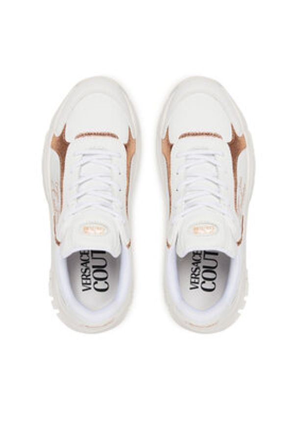 Versace Jeans Couture Sneakersy 79VA3SV6 Biały. Kolor: biały. Materiał: skóra