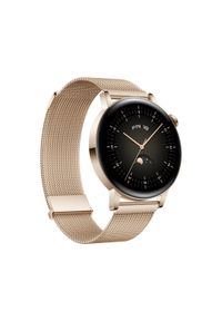 HUAWEI - Smartwatch Huawei Watch GT 3 42mm Elegant. Rodzaj zegarka: smartwatch. Materiał: skóra. Styl: sportowy, klasyczny