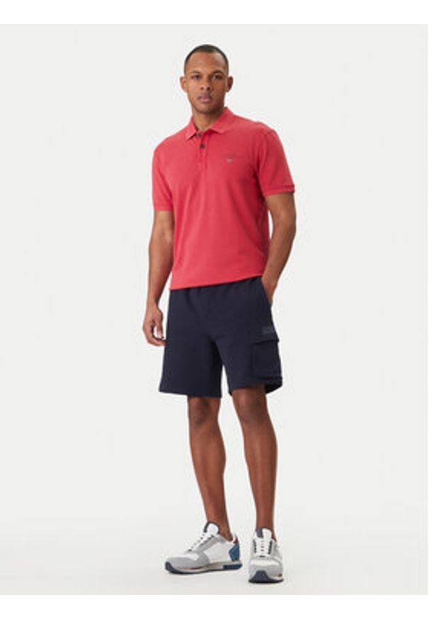 Napapijri Polo Elbass SS 4 NP0A4GDL Czerwony Regular Fit. Typ kołnierza: polo. Kolor: czerwony. Materiał: bawełna