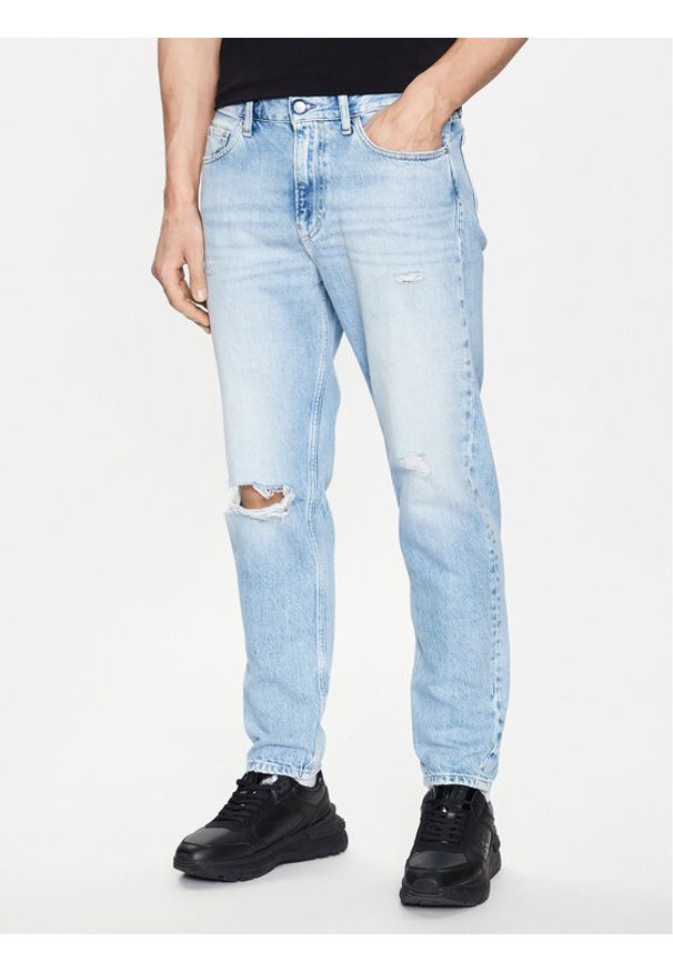 Calvin Klein Jeans Jeansy J30J322815 Niebieski Taper Fit. Kolor: niebieski