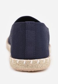 Renee - Granatowe Espadryle z Plecioną Cholewką przed Kostkę Mokosa. Okazja: na co dzień. Wysokość cholewki: przed kostkę. Kolor: niebieski. Materiał: jeans. Szerokość cholewki: normalna. Styl: wakacyjny, elegancki, casual #5