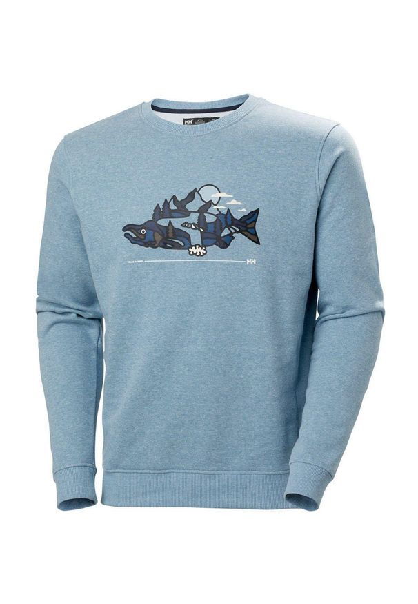 Bawełniana bluza z kapturem Helly Hansen f2f organic. Typ kołnierza: kaptur. Kolor: niebieski. Materiał: bawełna