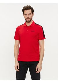 EA7 Emporio Armani Polo 3DPF23 PJ02Z 1461 Czerwony Regular Fit. Typ kołnierza: polo. Kolor: czerwony. Materiał: bawełna #1