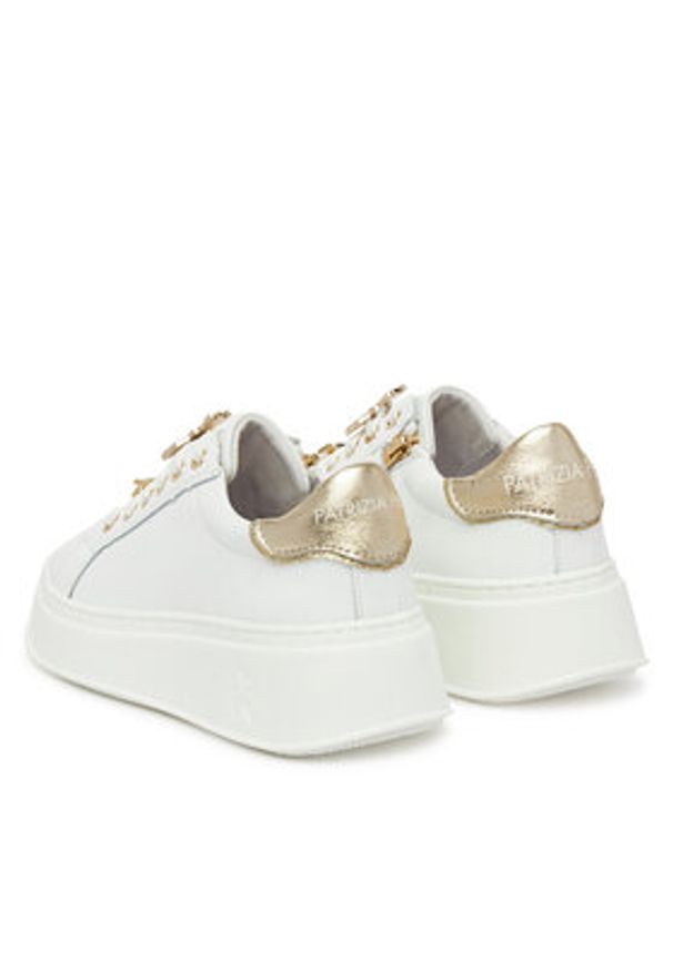 Patrizia Pepe Sneakersy PPJ302 27 Biały. Kolor: biały. Materiał: skóra