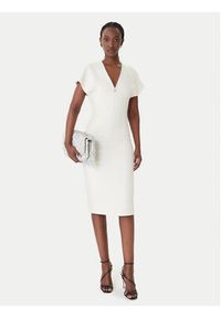 Patrizia Pepe Sukienka koktajlowa 8A1663/A6F5-W409 Écru Regular Fit. Materiał: syntetyk. Styl: wizytowy #5