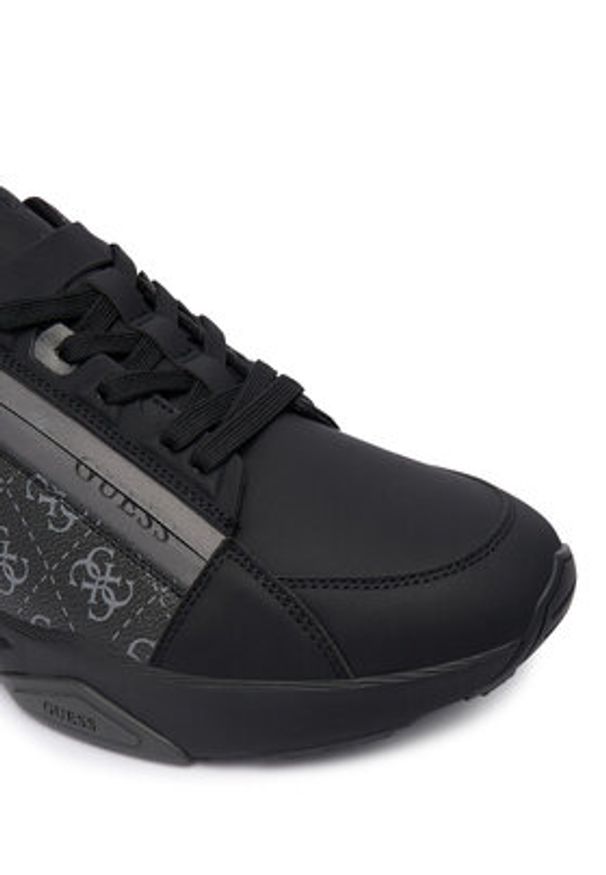 Guess Sneakersy FMFVAL ELE12 Czarny. Kolor: czarny. Materiał: skóra