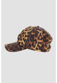 Guess - GUESS Leopardowa damska czapka z daszkiem. Kolor: brązowy