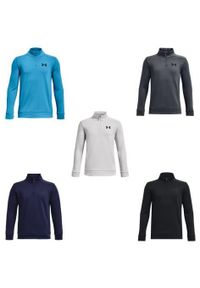 Dziecięca bluza dresowa z zamkiem błyskawicznym 1/4 Under Armour Fleece®. Kolor: czarny. Materiał: dresówka #1