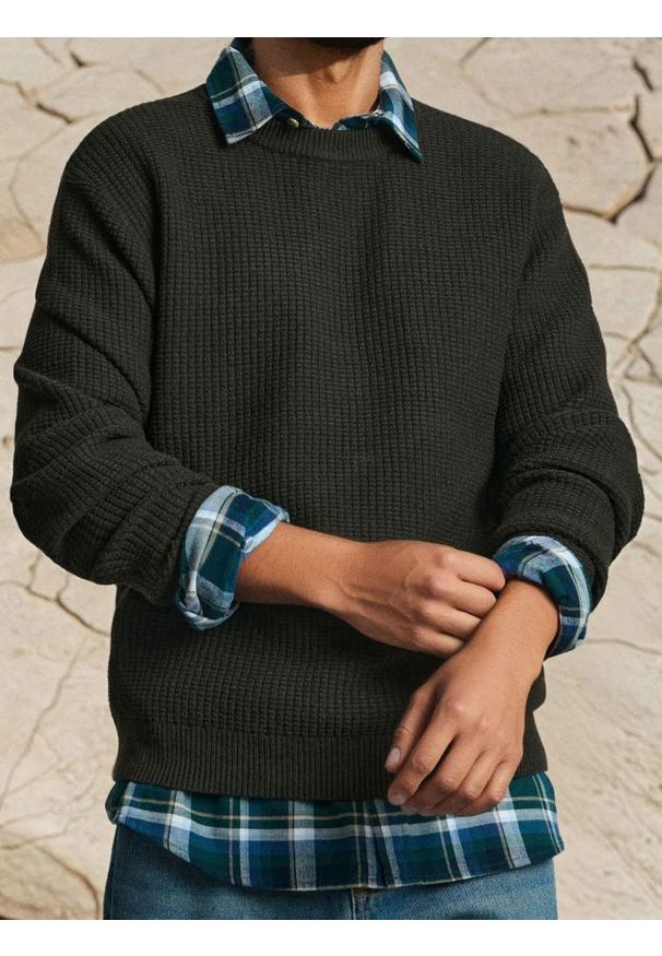 Sinsay - Sweter basic - zielony. Kolor: zielony