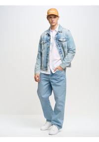 Big-Star - Lniana koszula męska biała Linanos 100. Kolor: biały. Materiał: len. Długość rękawa: krótki rękaw. Długość: krótkie. Sezon: lato #4