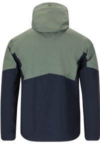 Kurtka wodoodporna Whistler Rodney. Kolor: niebieski, zielony, wielokolorowy. Materiał: softshell, materiał. Sport: turystyka piesza