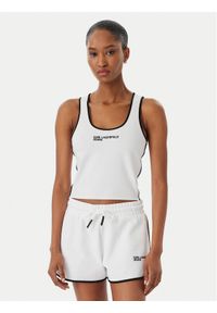 Karl Lagerfeld Jeans Top B2W17087 Biały Slim Fit. Kolor: biały. Materiał: syntetyk #1