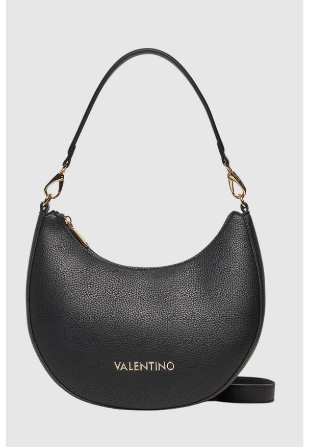 Valentino by Mario Valentino - VALENTINO Czarna torebka księżyc Alexia Hobo Bag. Kolor: czarny