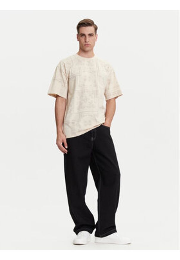 Karl Kani T-Shirt Small Signature Paisley PD00005342 Beżowy Relaxed Fit. Kolor: beżowy. Materiał: bawełna. Wzór: paisley