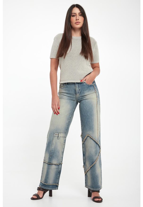 Armani Exchange - Sweter damski z krótkim rękawem ARMANI EXCHANGE. Długość rękawa: krótki rękaw. Długość: krótkie