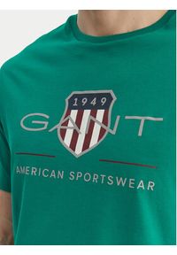 GANT - Gant T-Shirt Archive Shield 2003199 Zielony Regular Fit. Kolor: zielony. Materiał: bawełna #3
