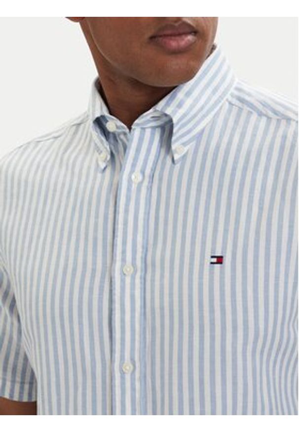 TOMMY HILFIGER - Tommy Hilfiger Koszula MW0MW42449 Niebieski jasny Regular Fit. Kolor: niebieski. Materiał: bawełna