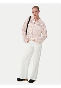 Vila Jeansy Palma 14105535 Biały Wide Leg. Kolor: biały #3