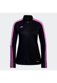 Bluza dresowa do piłki nożnej Adidas Tiro. Kolor: wielokolorowy, różowy, czarny. Materiał: dresówka. Wzór: paski