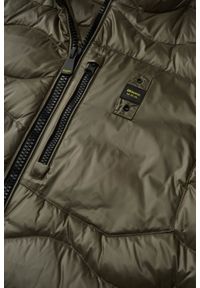 Blauer USA - BLAUER Zielona męska kurtka Wave Short Jackets, Rozmiar 3XL. Okazja: na co dzień. Kolor: czarny. Materiał: poliamid. Styl: casual #2