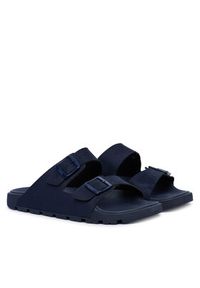 BOSS Klapki Surfley Sand MF 50563157 Granatowy. Kolor: niebieski. Materiał: skóra #2