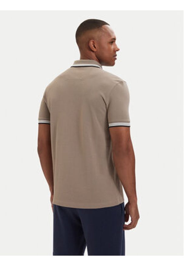 BOSS Polo Paddy 50469055 Khaki Regular Fit. Typ kołnierza: polo. Kolor: brązowy. Materiał: bawełna