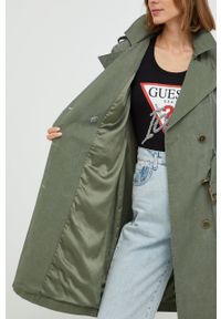 Guess trencz damski kolor zielony przejściowy. Okazja: na co dzień. Kolor: zielony. Styl: casual #2