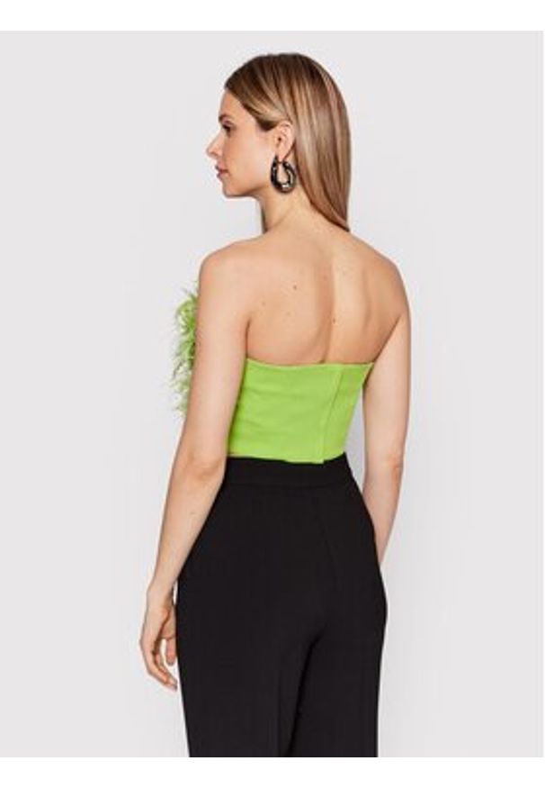 Patrizia Pepe Top 8C0544/A102-G532 Zielony Slim Fit. Kolor: zielony. Materiał: syntetyk
