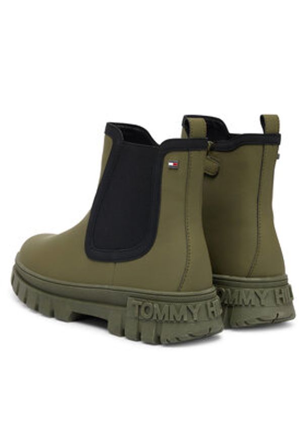 TOMMY HILFIGER - Tommy Hilfiger Botki T3X5-34130-1355414 Khaki. Kolor: brązowy