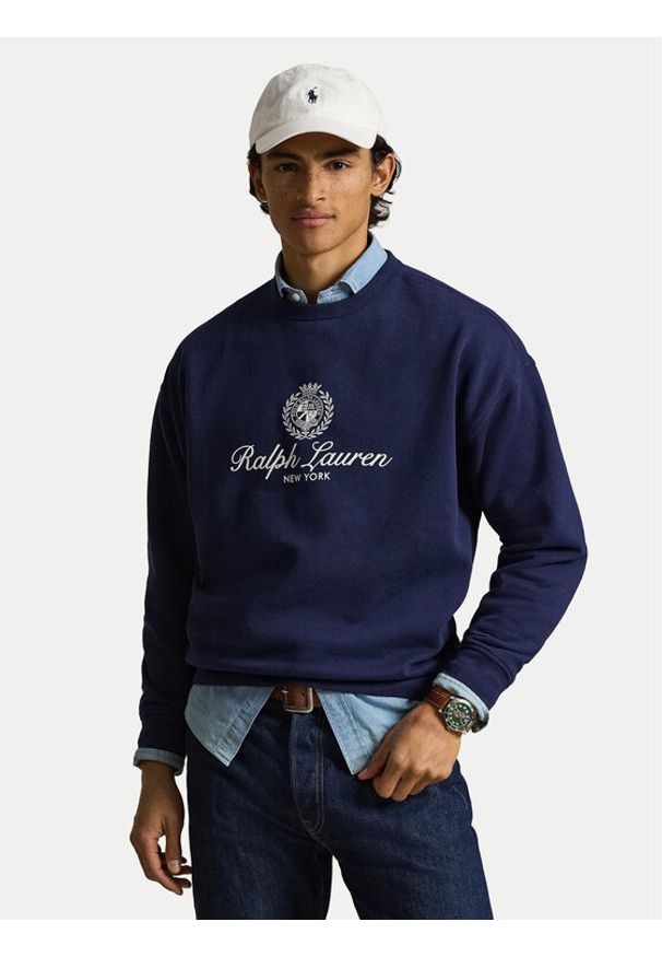 Polo Ralph Lauren Bluza 710A13264002 Granatowy Relaxed Fit. Typ kołnierza: polo. Kolor: niebieski. Materiał: bawełna
