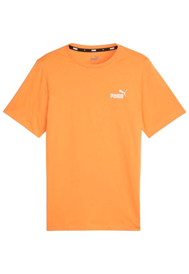 Puma - Męska Koszulka Z Logo Essentials. Kolor: żółty, pomarańczowy, wielokolorowy