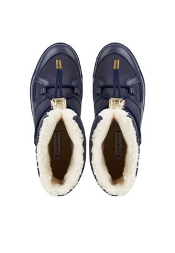 TOMMY HILFIGER - Tommy Hilfiger Śniegowce Tommy Essential Snowboot FW0FW07504 Niebieski. Kolor: niebieski. Materiał: materiał