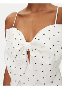 BARDOT - Bardot Top Vieda 59755TB Biały Regular Fit. Kolor: biały. Materiał: len #6