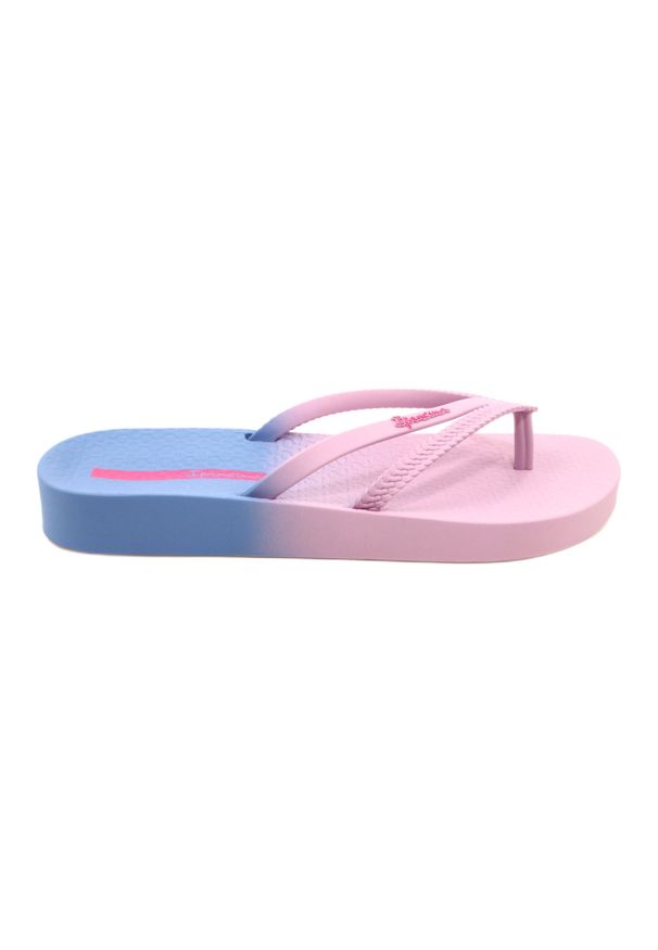 Klapki damskie rekreacyjne Ipanema 83385 AJ183 Pink/Blue różowe. Okazja: na plażę. Kolor: różowy. Materiał: guma. Wzór: paski. Styl: wakacyjny