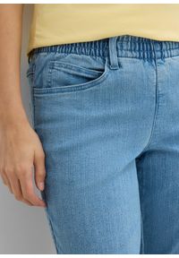 bonprix - Spodnie Straight, mid waist, z wygodnym paskiem (2 pary). Kolor: biały #2