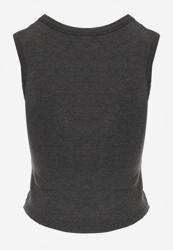 Renee - Szary Wiskozowy Top Dopasowany z Kwadratowym Dekoltem Bez Rękawów Bilincja. Okazja: na co dzień. Typ kołnierza: dekolt kwadratowy. Kolor: szary. Materiał: wiskoza. Długość rękawa: bez rękawów. Styl: casual