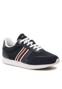 TOMMY HILFIGER - Tommy Hilfiger Sneakersy Essential Runner FW0FW07163 Granatowy. Kolor: niebieski. Materiał: materiał #2