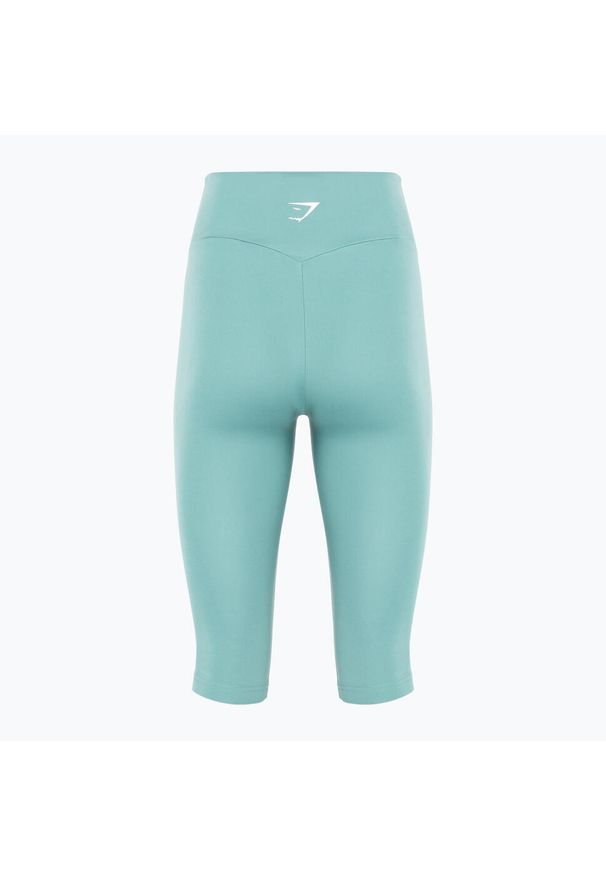 GYM SHARK - Legginsy treningowe damskie Gymshark Training Cropped. Kolor: zielony