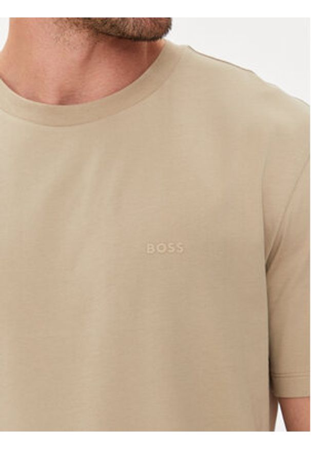 BOSS - Boss T-Shirt Thompson 01 50468347 Beżowy Regular Fit. Kolor: beżowy. Materiał: bawełna